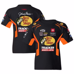 Youth Martin Truex Jr Joe Gibbs Racing Team Collection Black/Orange Bass Pro Shops Uniform T-Shirt